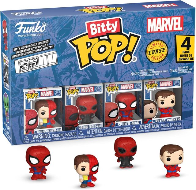 FUNKO POP BITTY POP MARVEL: SPIDER-MAN - VINYL FIGURE 85704 PARKER SPLIT (4PK)