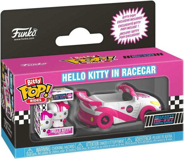 FUNKO POP BITTY RIDE SANRIO - VINYL FIGURE - HELLO KITTY IN RACECAR