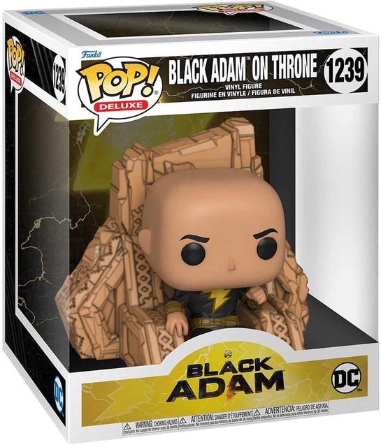 FUNKO POP BLACK ADAM - VINYL FIGURE DELUXE 1239 BLACK ADAM ON THRONE*