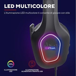 Cuffie e Auricolari - GXT 416 ZIROX CUFFIE GAMING LEGGERE CON ILLUMINAZIONE LED…