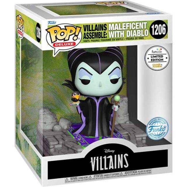 FUNKO POP DELUXE DISNEY: VILLAINS - VINYL FIGURE 1206 MALEFICENT W/DIABLO (ASSE…