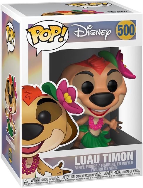FUNKO POP DISNEY - IL RE LEONE - POP FUNKO VINYL FIGURE 500 LUAU TIMON 9CM