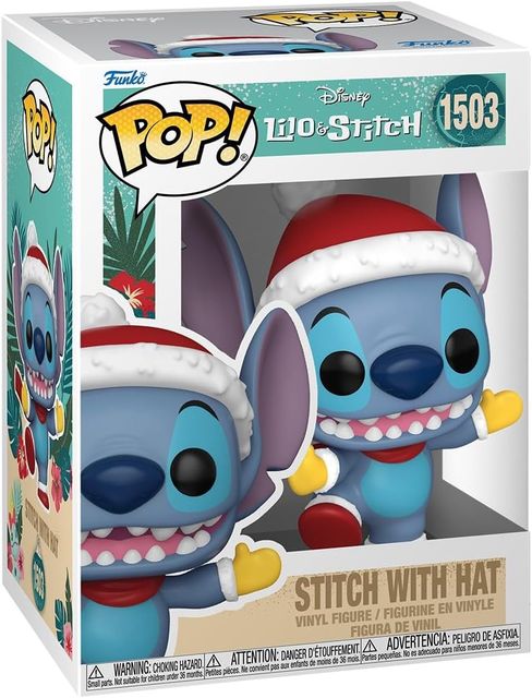 FUNKO POP DISNEY: HOLIDAY - LILO & STITICH - VINYL FIGURE 1503 STITCH W/HAT 9CM