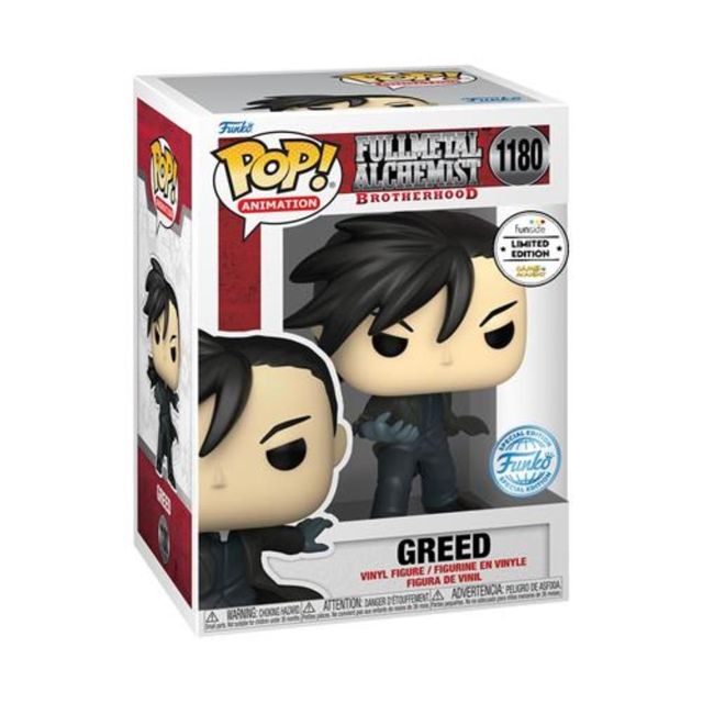 FUNKO POP FULLMETAL ALCHEMIST - VINYL FIGURE 1180 GREED 9CM GA EXCL*