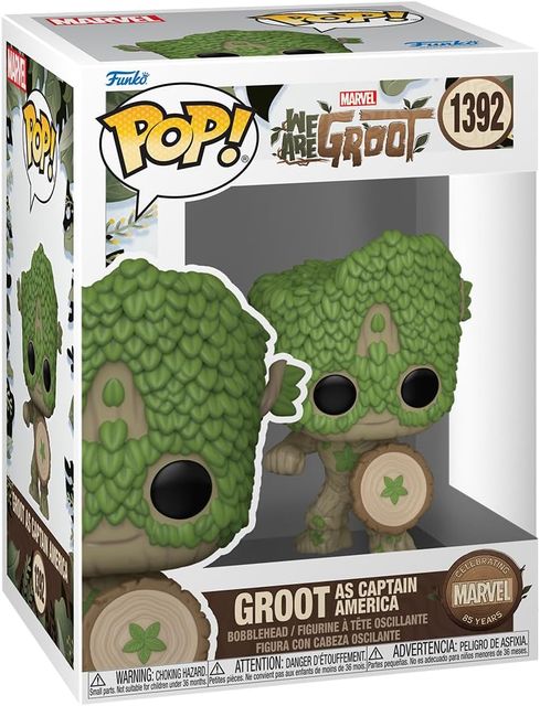 FUNKO POP MARVEL: WE ARE GROOT - VINYL FIGURE 1392 CAPTAIN AMERICA 9CM