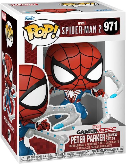 FUNKO POP PLAYSTATION:SPIDER-MAN 2 - VINYL FIGURE 971 PETER PARKER SUIT 9CM