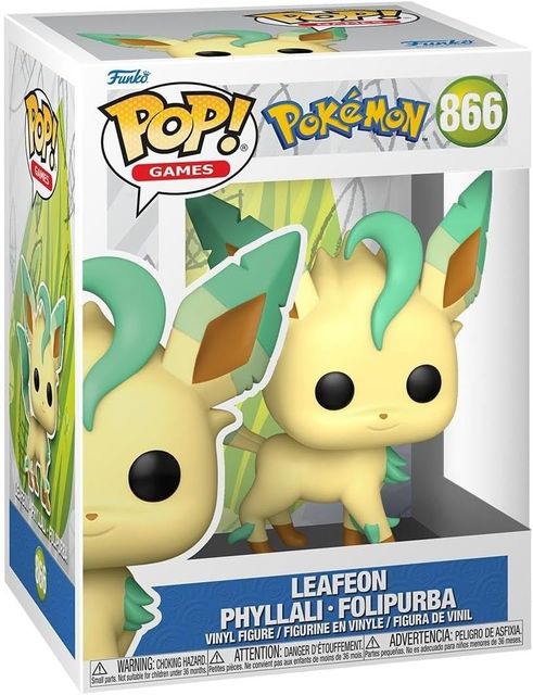 FUNKO POP POKEMON - POP FUNKO VINYL FIGURE 866 LEAFEON (EMEA) 9CM