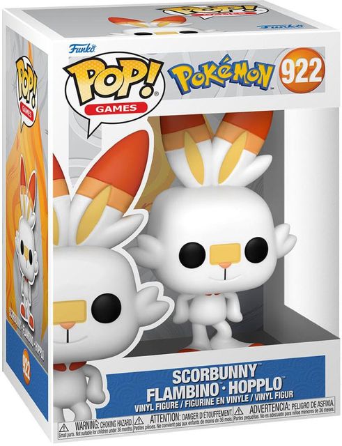 FUNKO POP POKEMON - VINYL FIGURE 922 SCORBUNNY 9CM