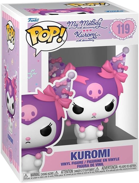 FUNKO POP SANRIO: KUROMI 20TH ANNIVERSARY - VINYL FIGURE 119 KUROMI GRUMPY 9CM