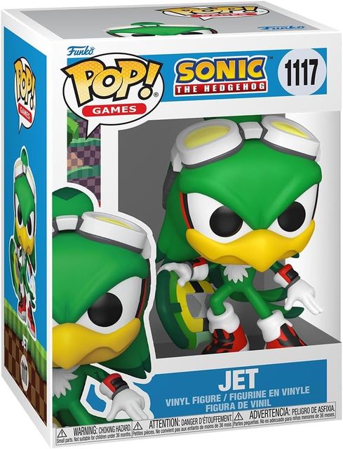 FUNKO POP SONIC THE HEDGEHOG - POP FUNKO VINYL FIGURE 1117 JET THE HAWK W/BOARD…