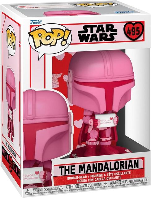 FUNKO POP STAR WARS: VALENTINES - VINYL FIGURE 495 THE MANDALORIAN 9CM