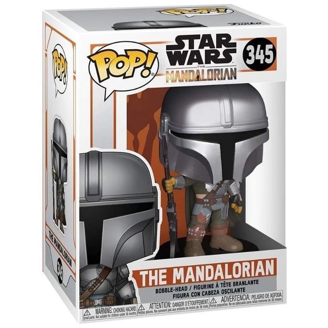 FUNKO POP STAR WARS:THE MANDALORIAN - VINYL FIGURE 345 THE MANDALORIAN 9CM