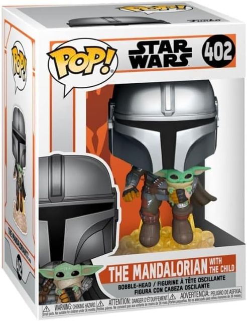 FUNKO POP STAR WARS:THE MANDALORIAN - VINYL FIGURE 402 MANDO FLYING W/ JET PACK…