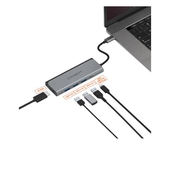 Cygnett Hub USB-C 5 in 1 (HDMI singolo)