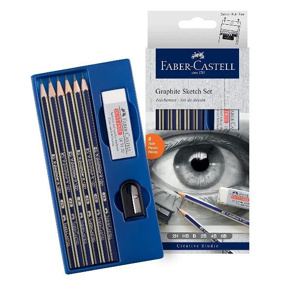 Faber-Castell GOLDFABER - Matita - grafite - 2B, 2H, 4B, 6B, B, HB (pacchetto d…