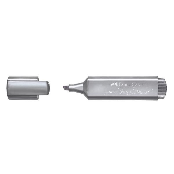 Faber-Castell TEXTLINER 46 Metallic - Evidenziatore - shiny silver - inchiostro…