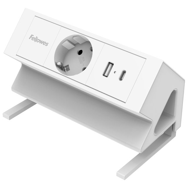 Fellowes 100137173 prolunghe e multiple 2 m 1 presa(e) AC Interno Bianco
