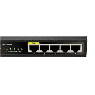 D-Link DES 1005P - Switch - unmanaged - 5 x 10/100 - desktop - PoE