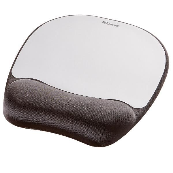 Fellowes Memory Foam - Tappetino per mouse con poggiapolso - argento