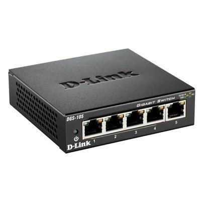 D-Link DGS 105 - Switch - 5 x 10/100/1000 - desktop
