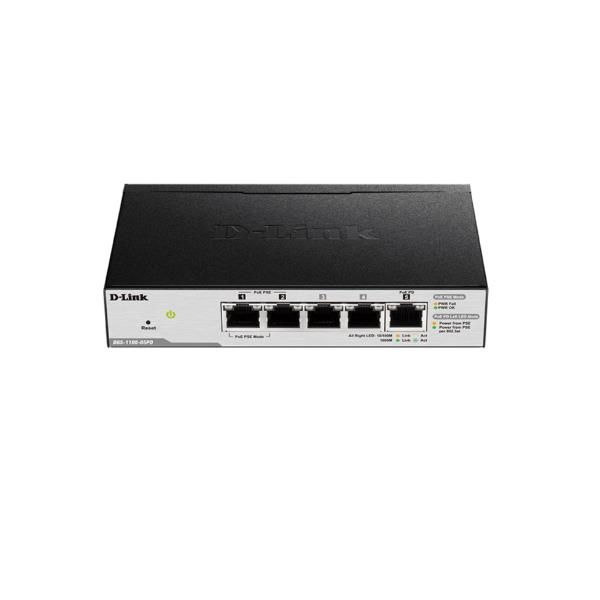 D-Link DGS 1100-05PDV2 - Switch - intelligente - 5 x 10/100/1000 (2 PoE) - desk…