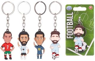 Footballer Portachiavi 3D 4 assortitis 6cm
