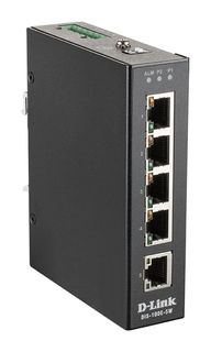 D-Link DIS 100E-5W - Switch - unmanaged - 5 x 10/100 - montabile su rail DIN, m…