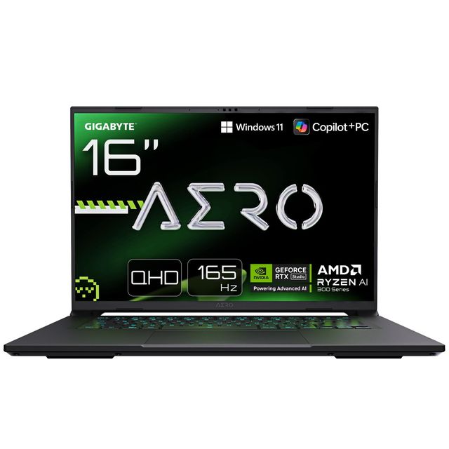 GIGABYTE AERO X16 1VH93ITC94AH GAMING COPILOT+ PC 16" WQXGA 165Hz AMD RYZEN AI …