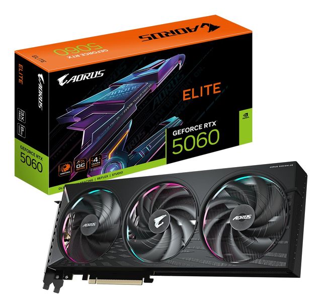 GIGABYTE AORUS GeForce RTX 5060 ELITE 8G Scheda Grafica