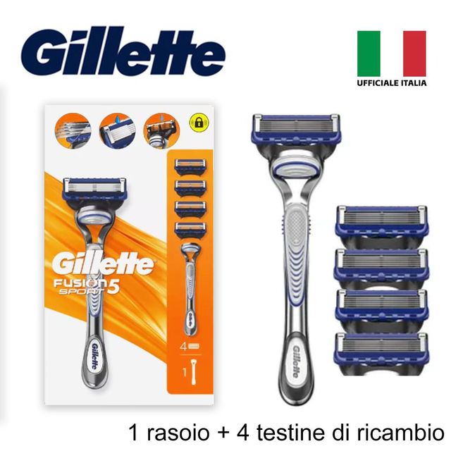 GILLETTE FUSION SPORT 1RASOIO+ RICAMBI X4PZ BL1 1PZ=(1PZ)