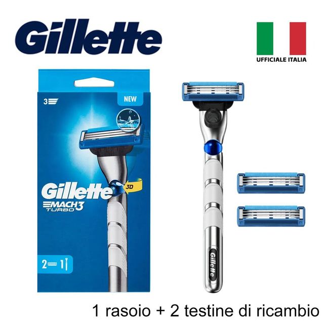 GILLETTE MACH3 TURBO 1RASOIO+2RICARICA BL1 1PZ=(1PZ)
