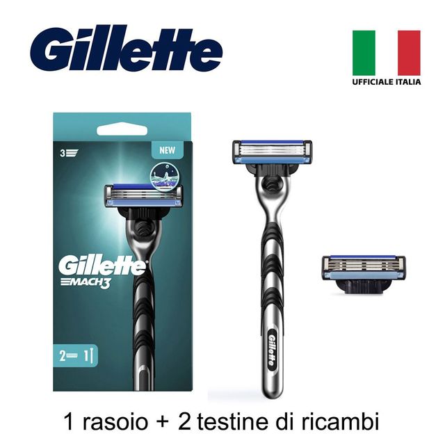 GILLETTE RASOIO MACH3 1 RASOIO 2 RIC. BL1 1PZ=(1PZ)
