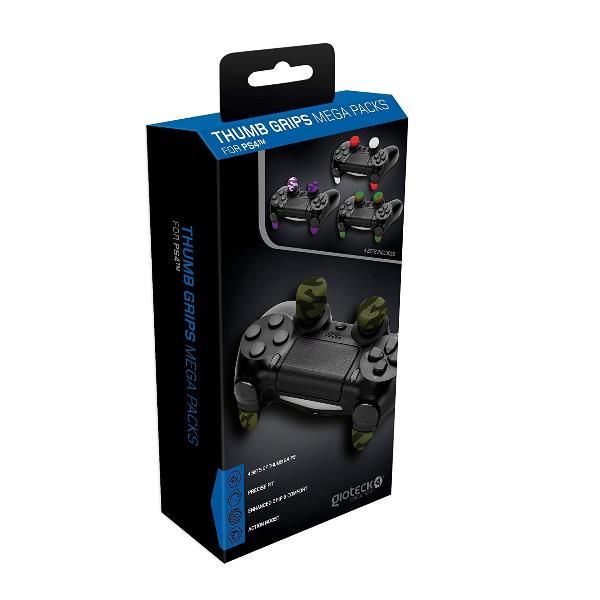 GIOTECK PS4 THUMB GRIPS MEGA PACK 4 PAIA DI IMPUGNATURE PER IL POLLICE MULTICOL…