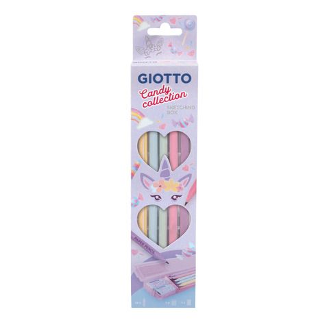 GIOTTO CANDY COLLECTION UNICORNO COLLEZIONE SUPER TRENDY CON 8 SKETCHING 1 TEMP…