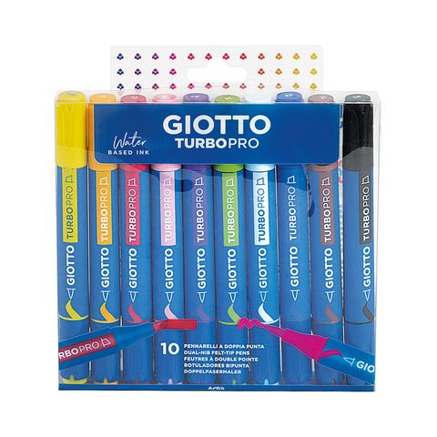 GIOTTO PENNARELLI DOPPIA PUNTA ACQUARELLABILE E LARGA 5 mm COLORI ASSORTITI CON…