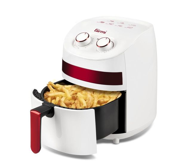 GIRMI Friggitrice ad Aria 1000W 3.2 Litri con Ricettario ECOFRIT COMPACT