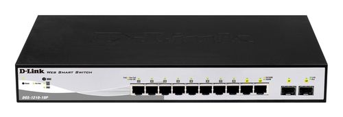 D-Link Web Smart DGS-1210-10P - Switch - gestito - 8 x 10/100/1000 (PoE+) + 2 x…