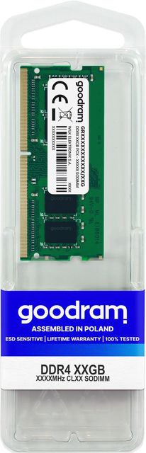 GOODRAM MEMORIA RAM 1X8GB 3.200 MHz TECNOLOGIA DDR4 TIPOLOGIA SO-DIMM CL22