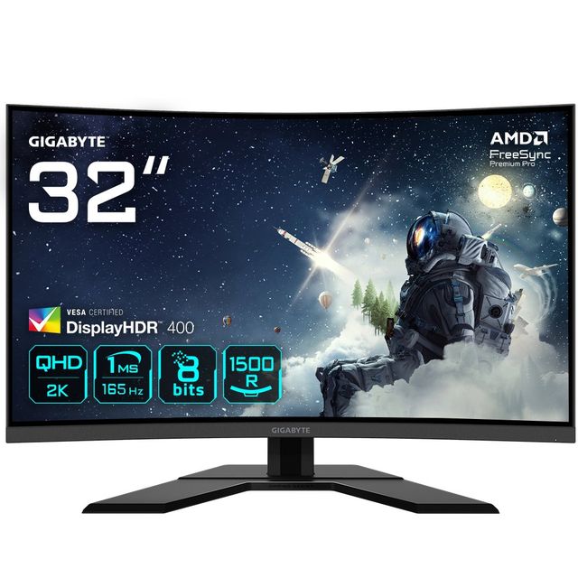 Gigabyte G32QC A, 31,5 pollici, Curvo, 165Hz, FreeSync, HDR 400, VA - DP, HDMI