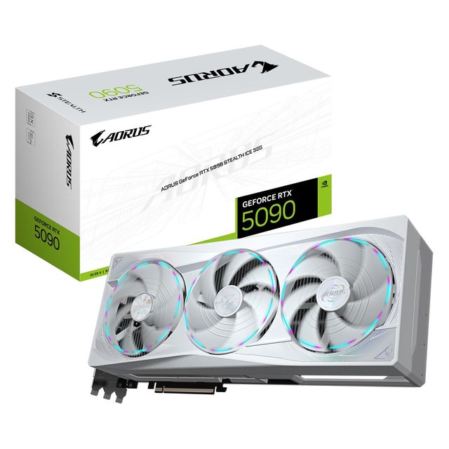 Gigabyte GeForce RTX 5090 Aorus Stealth Ice 32GB GDDR7 DLSS4