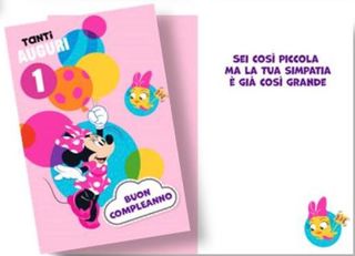 HALLMARK - BIGLIETTI AUGURI 1 ANNO MINNIE/ROSA 129883