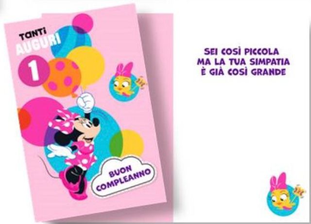 HALLMARK - BIGLIETTI AUGURI 1 ANNO MINNIE/ROSA 129883