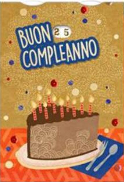 HALLMARK - BIGLIETTI AUGURI 2 ROTELLE 1 A 99 ANNI FETTA DI TORTA 129852