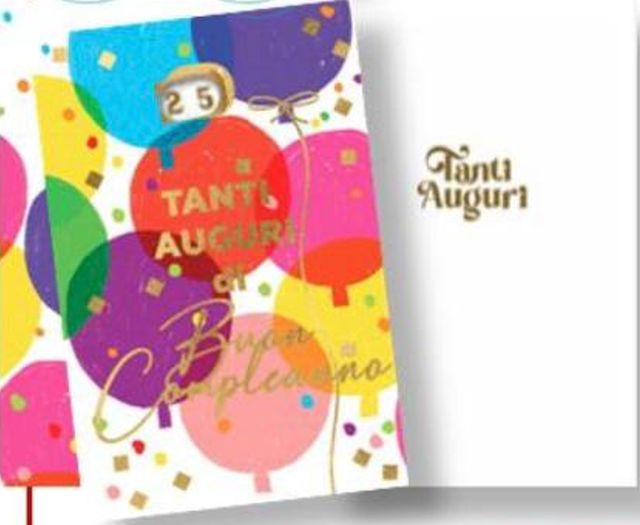 HALLMARK - BIGLIETTI AUGURI 2 ROTELLE 1 A 99 ANNI PALLONCINI 129854
