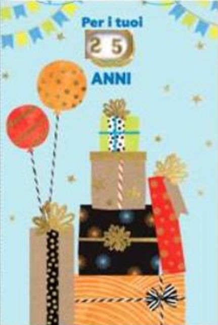 HALLMARK - BIGLIETTI AUGURI 2 ROTELLE 1 A 99 ANNI REGALI/CELESTE 129855