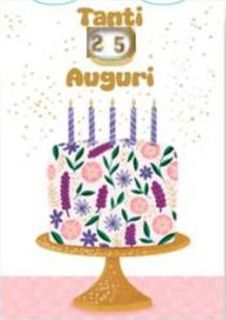 HALLMARK - BIGLIETTI AUGURI 2 ROTELLE 1 A 99 ANNI TORTA/ROSA 129858