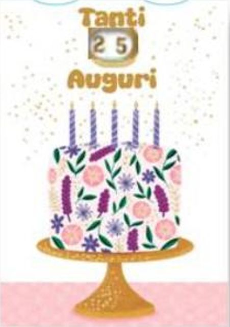 HALLMARK - BIGLIETTI AUGURI 2 ROTELLE 1 A 99 ANNI TORTA/ROSA 129858