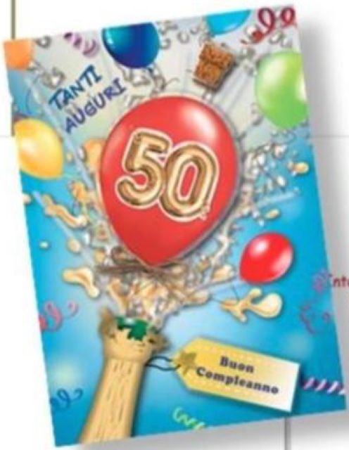 HALLMARK - BIGLIETTI AUGURI 50 ANNI (CELESTE) 129595
