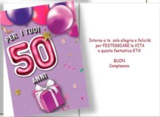 HALLMARK - BIGLIETTI AUGURI 50 ANNI (VIOLA) 129597