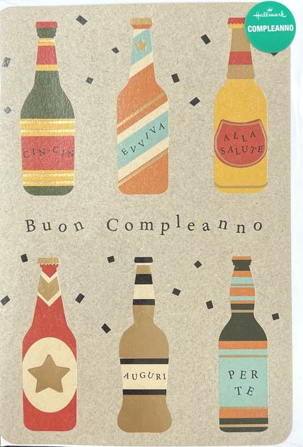 HALLMARK - BIGLIETTI AUGURI BOTTIGLIE BIRRA - 128924